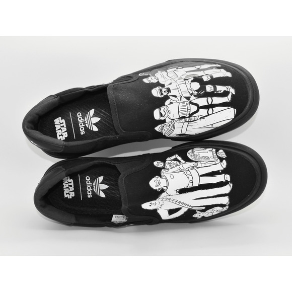 B8 Auth ADIDAS Court Rallye Star Wars Graphic Canvas Sneaker Shoes FY5312 Size 9 - Picture 3 of 7